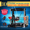 Newest Upgraded Quality High Precision Reprap Prusa I3 3D Printer DIY Full Kits with 1 roll filament 8Gb SD card free shipping