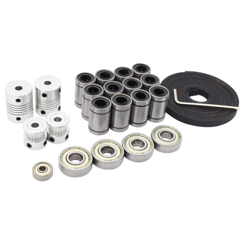 3d printer prusa i3 movement kit GT2 belt pulley 608zz bearing lm8uu 624zz bearing free shipping